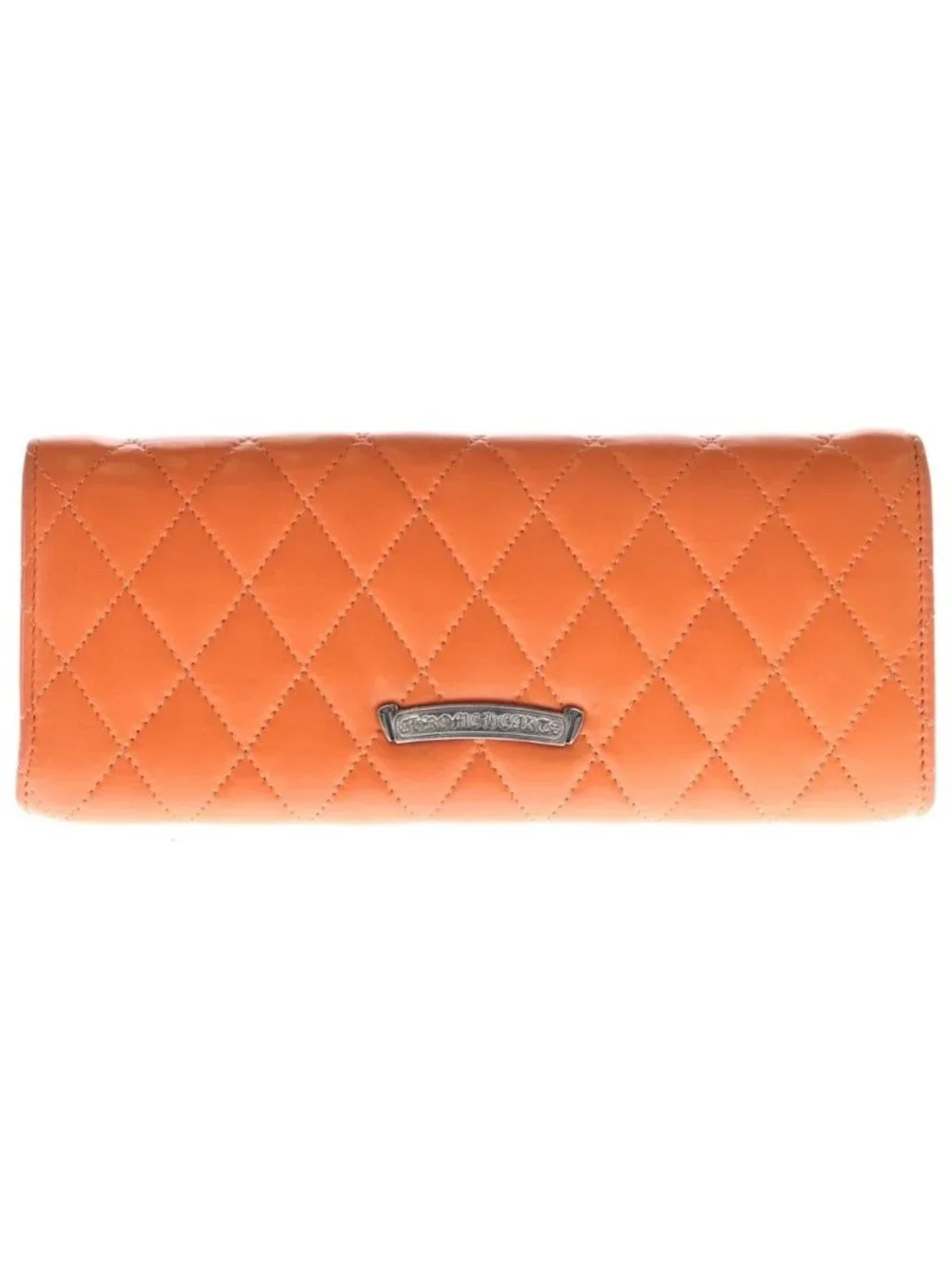 Chrome Hearts Dinner LG CH Cross Leather Clutch with Cloth